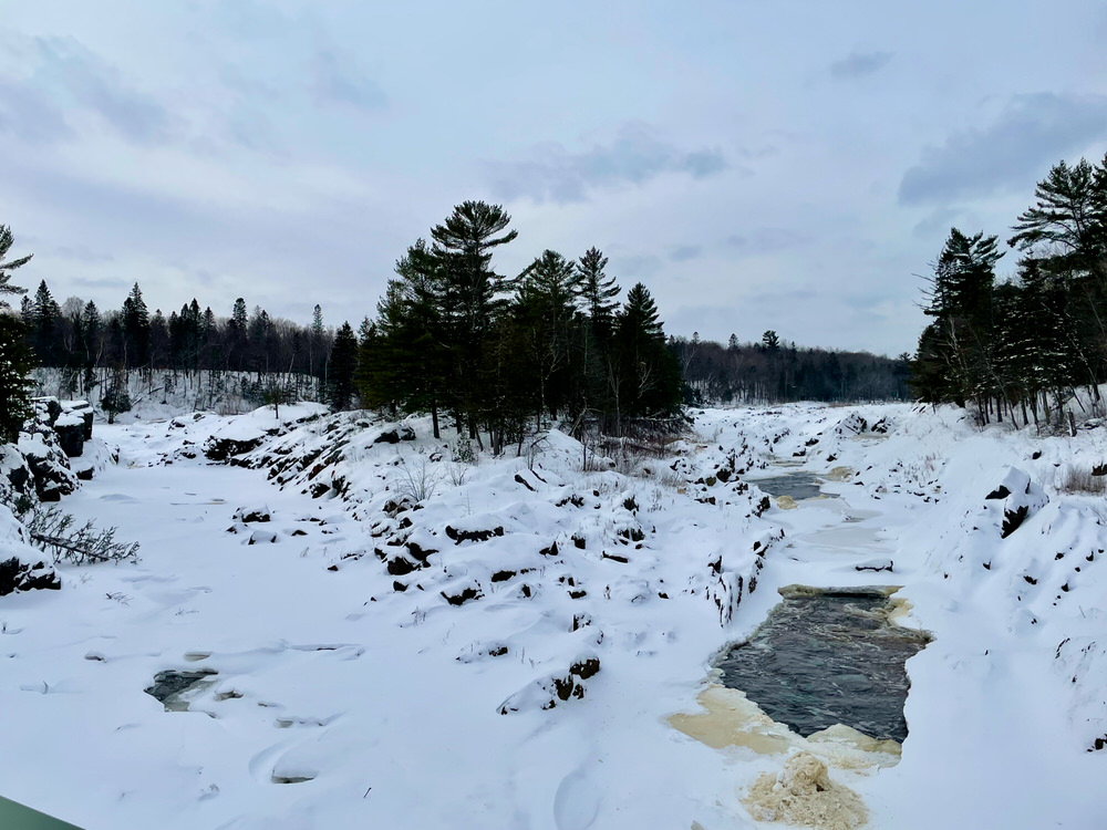 Frozen St. Louis River as seen from Jay Cooke State Park