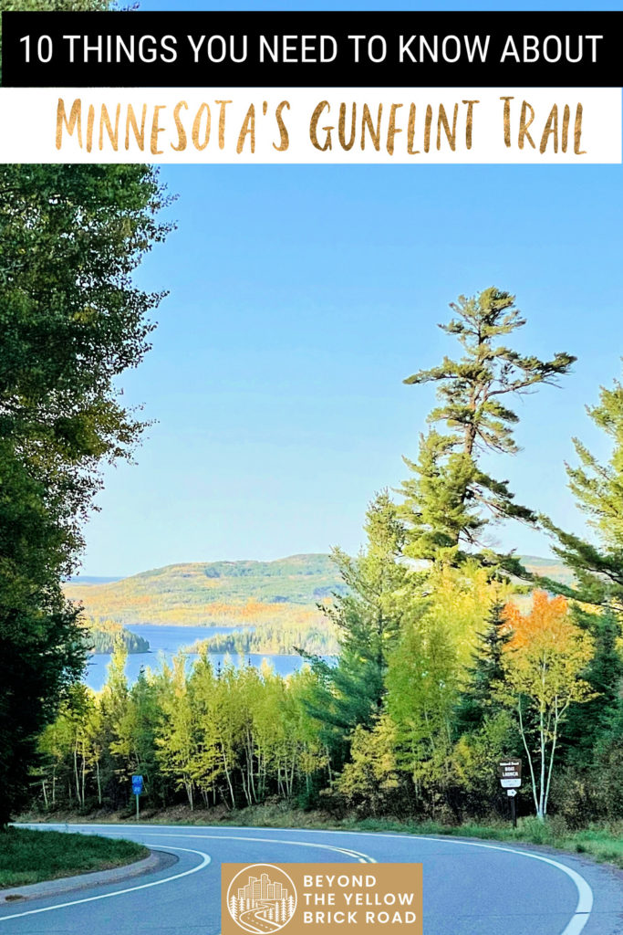 View of the paved Gunflint Trail road near Gunflint Lake and Canadian border