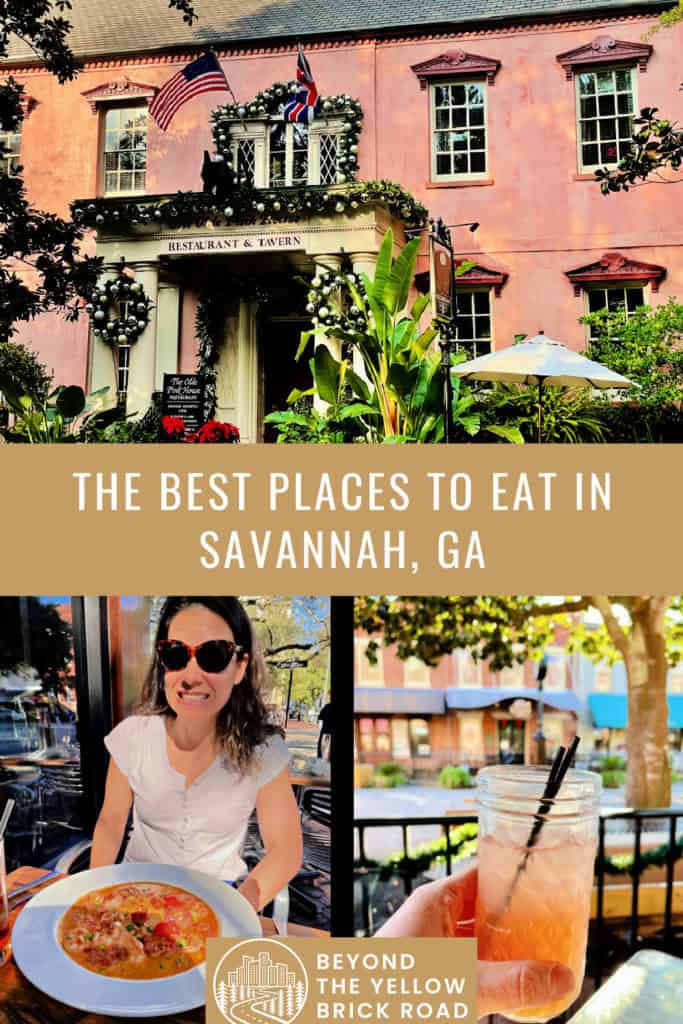 best places to eat in Savannah pin