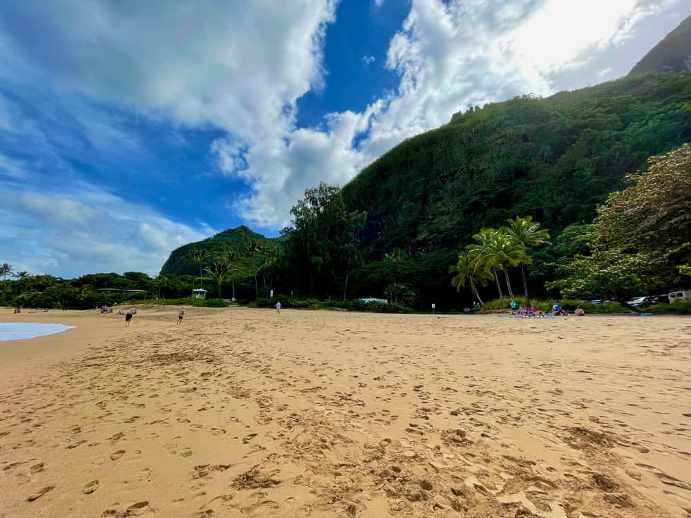 Sandy beach on Kauai's North Shore