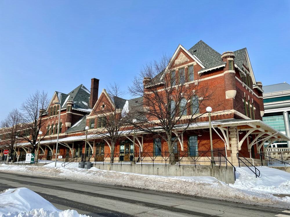 Victorian railway station in downtown Thunder Bay