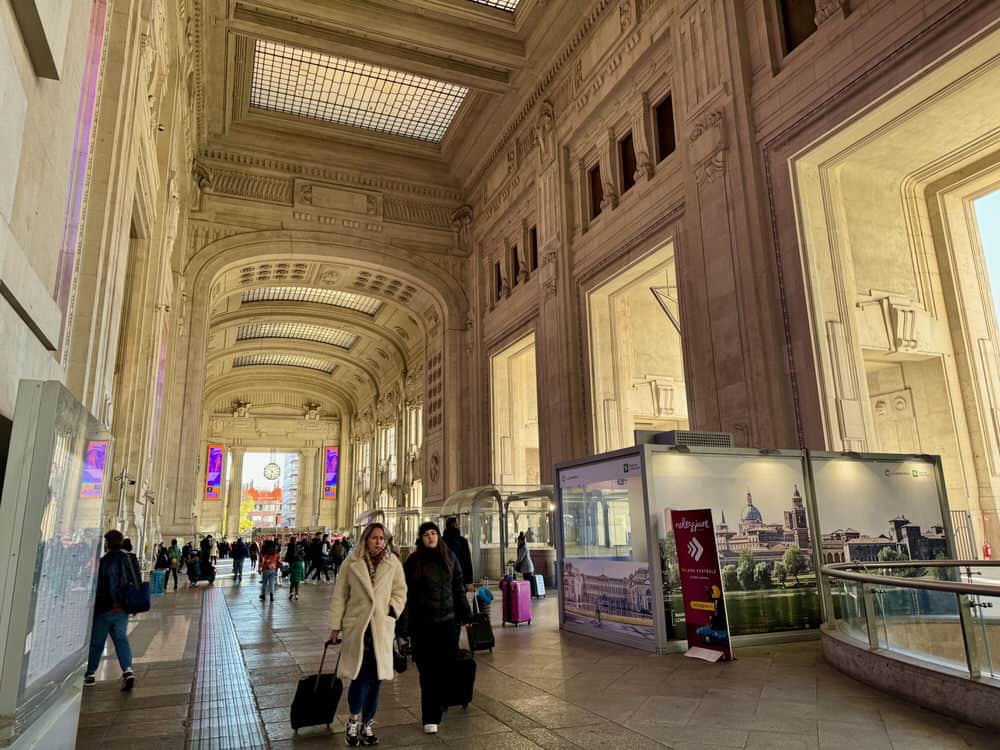 Interior of Milan Central train station