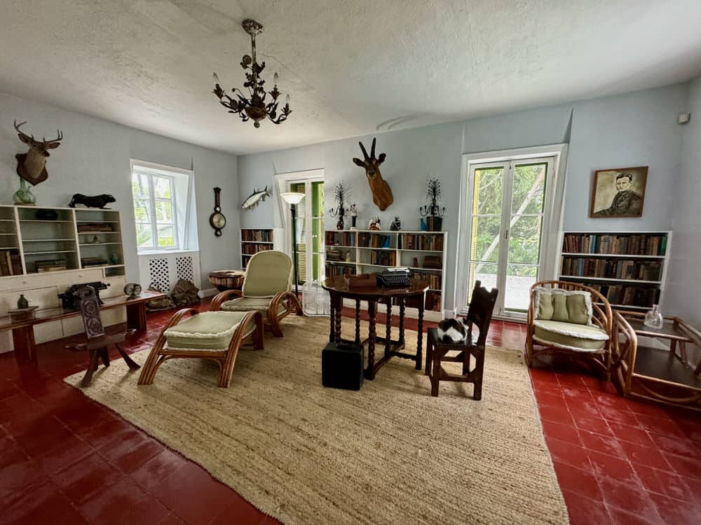 Interior of Hemingway's writing studio in Key West Florida.