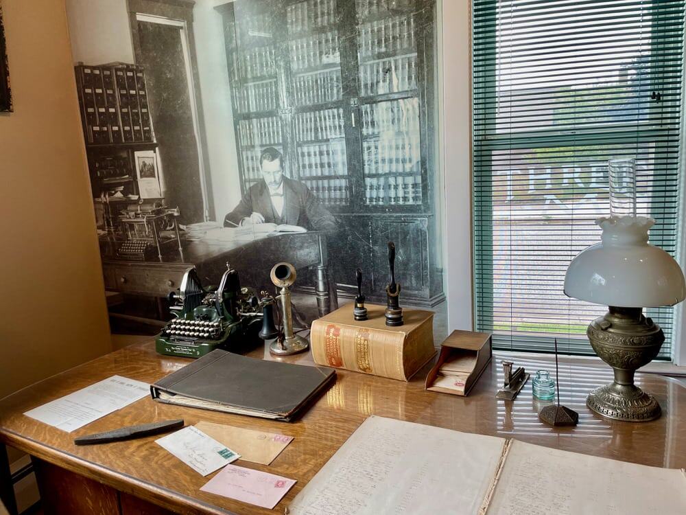 Exhibit of historical 3M artifacts in the Two Harbors, MN museum