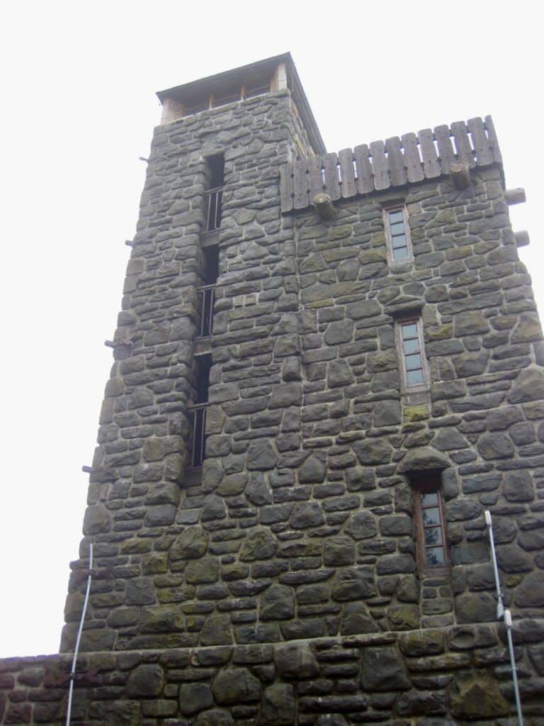 Stone lookout tower on Mt Constitution Orcas Island Washington