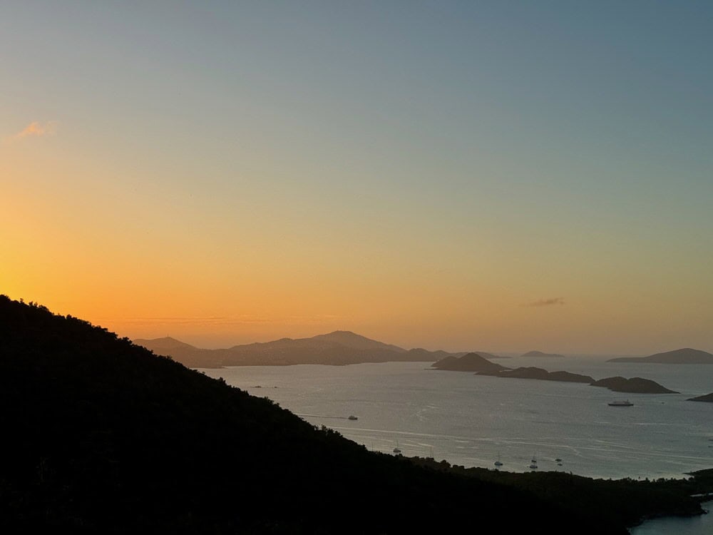 Sunset from The Windmill Bar on St. John U.S. Virgin Islands