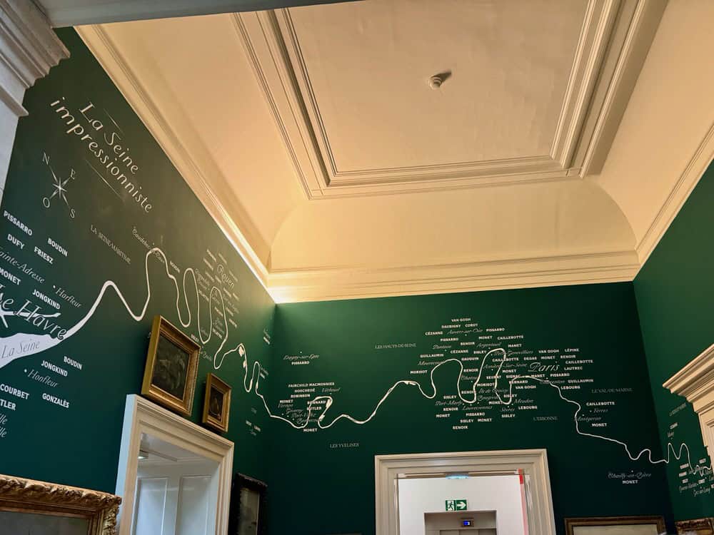 Map of impressionist artists' homes along France's Seine River