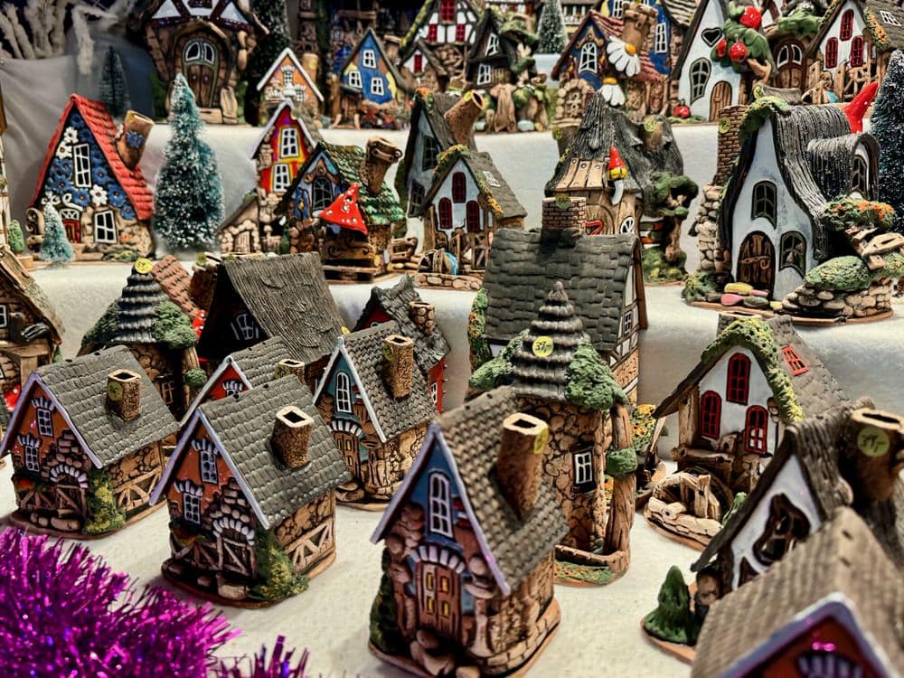 Small ceramic fairy house oil diffusers