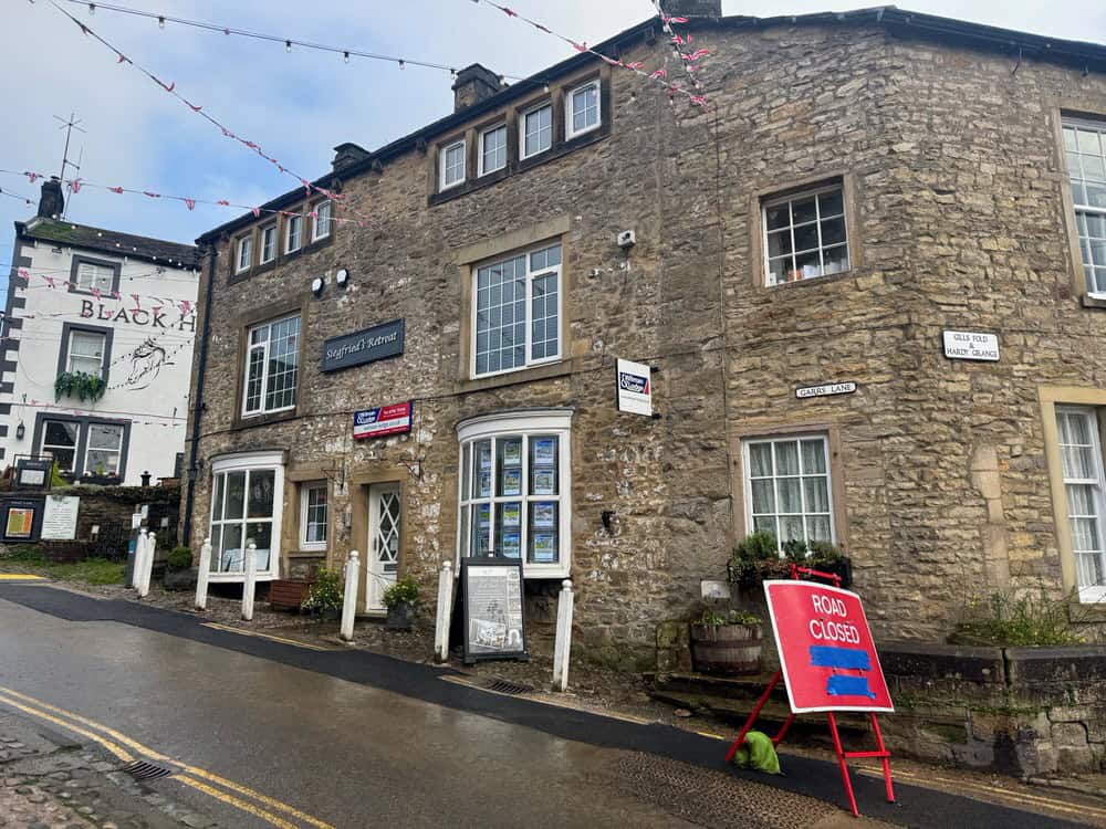 Exterior of stone house in Yorkshire market town