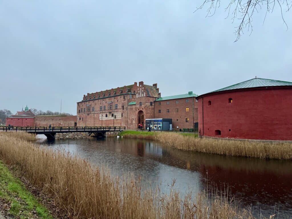 A renaissance and medieval fortress surrounded by a moat in Malmo Sweden