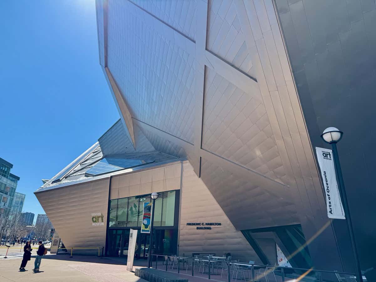 Silver exterior of the Denver Art Museum Hamilton building